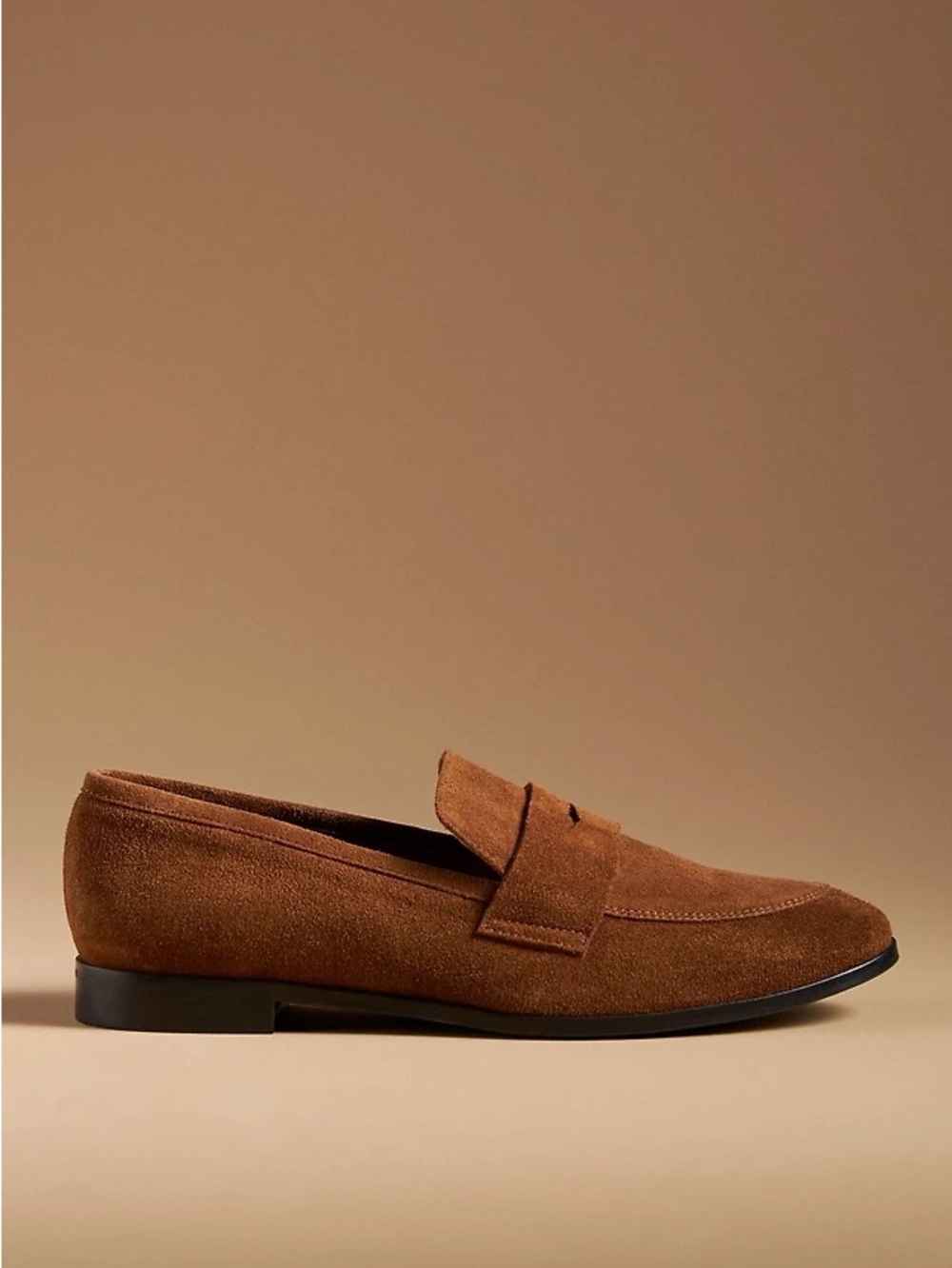 Maeve Suede Penny Loafers - Cognac